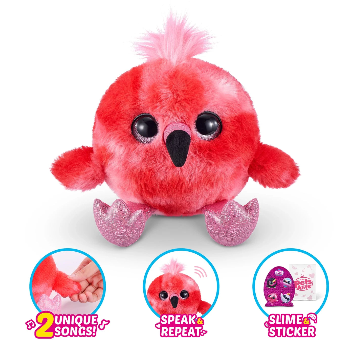 ZURU Pets Alive Chirpy Birds | Electronic Pet That Speaks with Giant Surprise Egg, Stickers, Comb, and Fluffy Clay