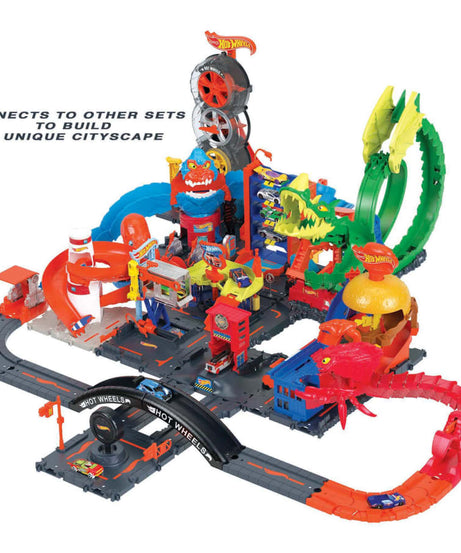 Hot Wheels City Expansion Track Pack | 10-Piece Track Set With 1 Car | Build & Expand Your Hot Wheels City | 4+ Years - HDN95