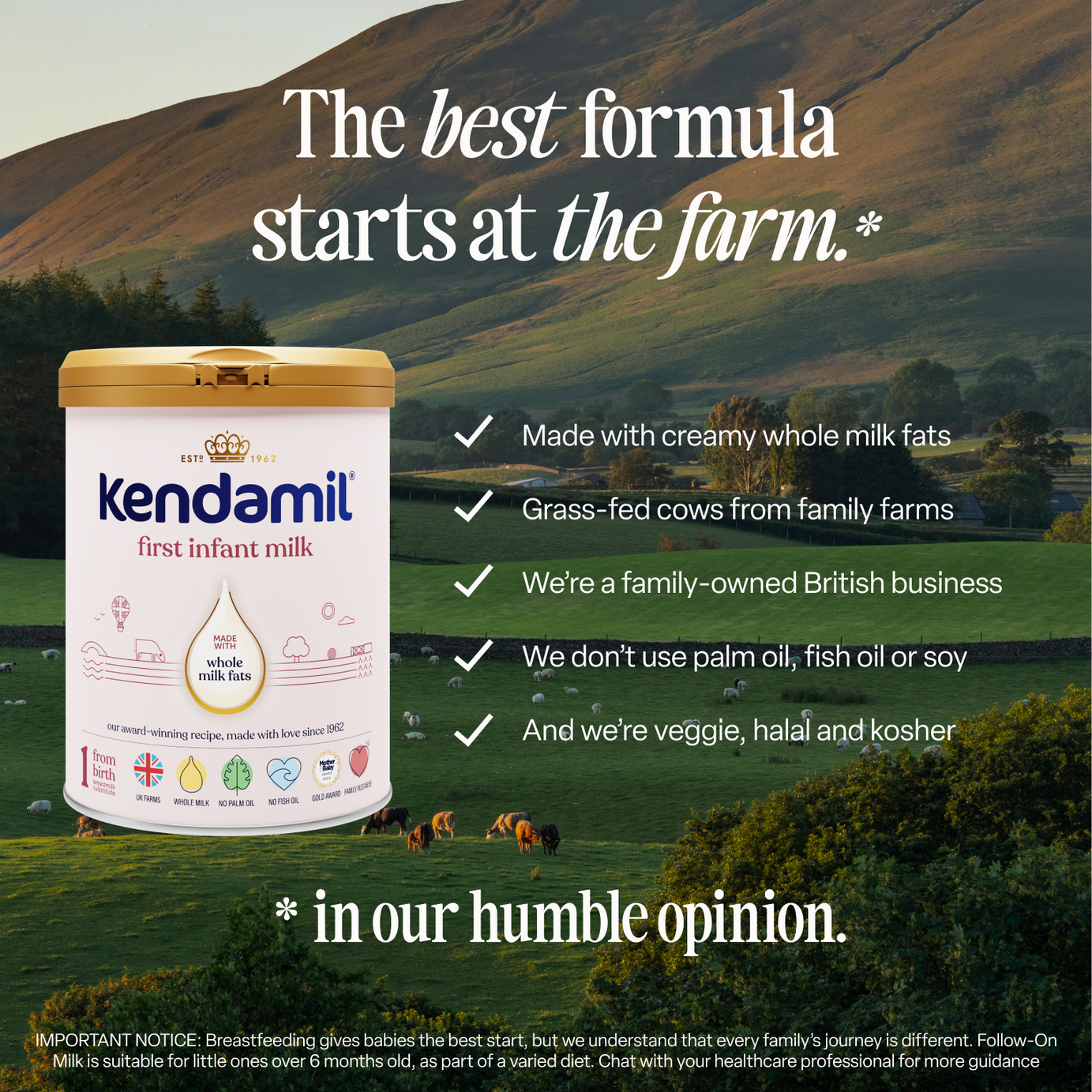 Kendamil first infant milk container with its features