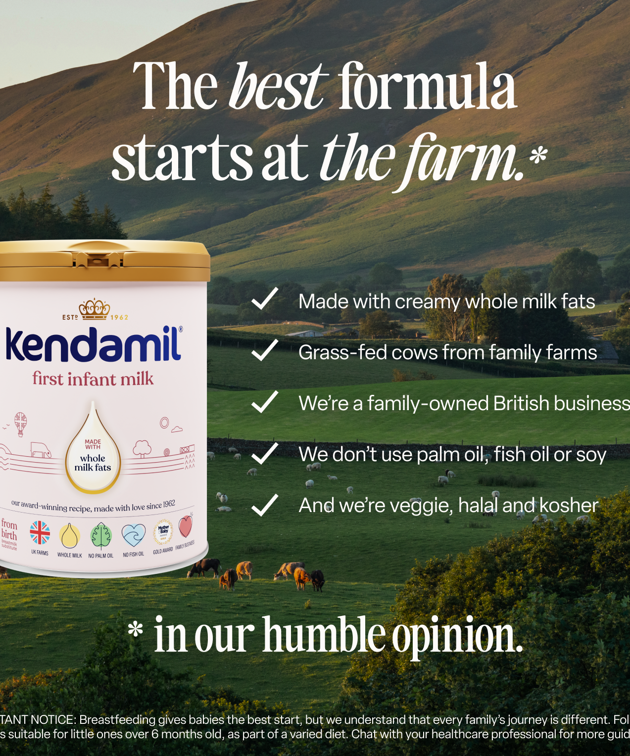 Kendamil first infant milk container with its features