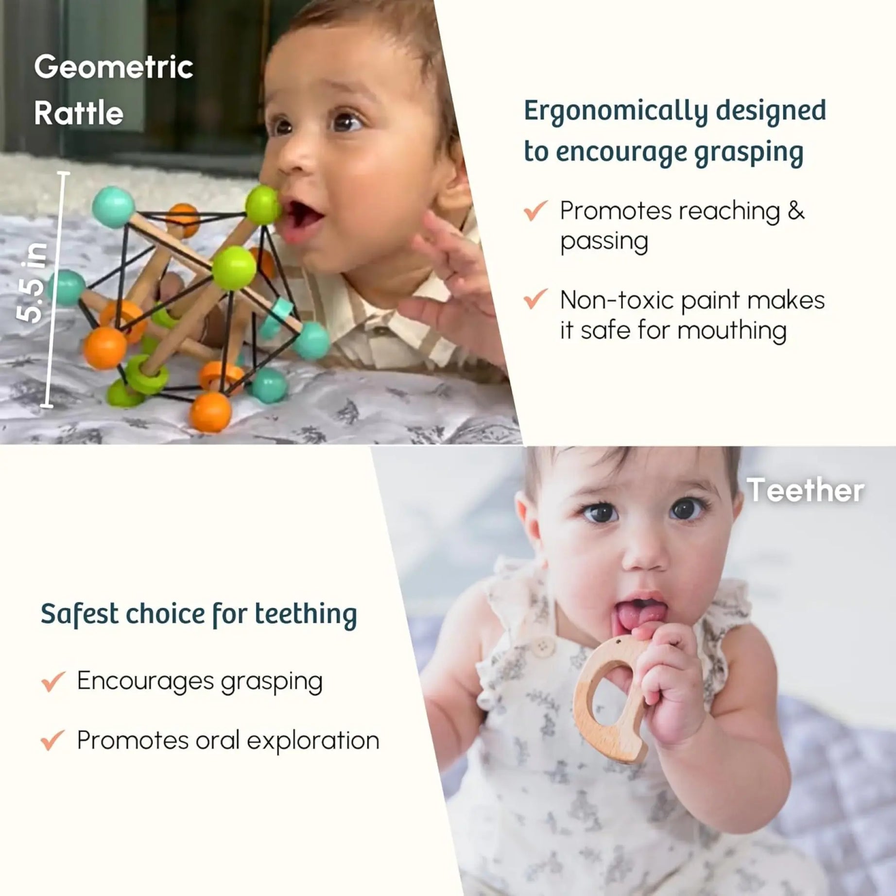 Curious Cub Play & Learn Montessori Kit | Level 2 for 3 Months+ | 10 Engaging Toys | Sensory, Fine Motor & Cognitive Development | Made in India