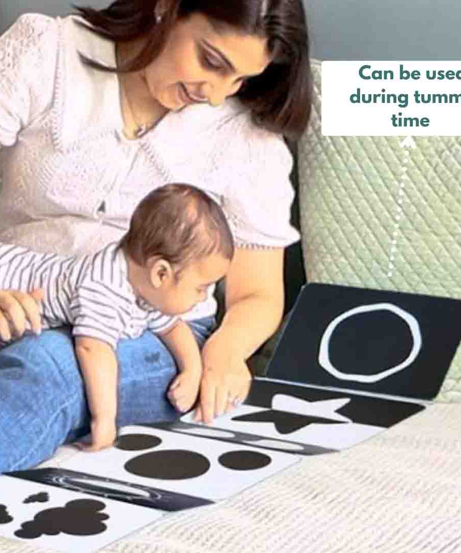 Curious Cub Play & Learn Montessori Kit | Level 1 for 0-3 Months | 9 Engaging Sensory & Developmental Toys for Newborns | High Contrast, Auditory & Motor Skill-Boosting Playset | Made in India - MINIMEE KIDS