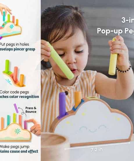 Curious Cub Level 6 Play & Learn Montessori Kit (11-12 Months+) | 7-Piece Educational Toy Set for Logic, Coordination & Emotional Intelligence | minimee kids