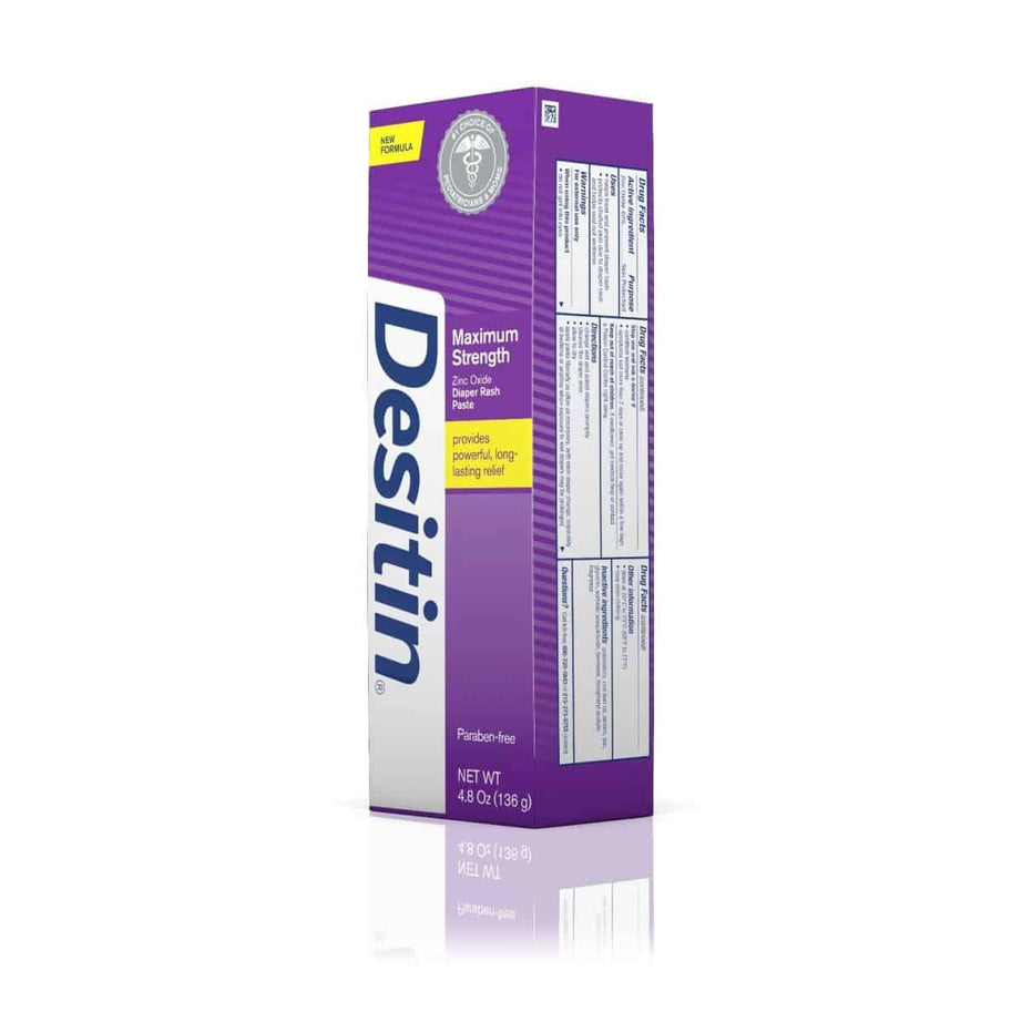 DESITIN® Maximum Strength Zinc Oxide Diaper Rash Paste – 136g | Advanced Protection & Soothing Relief for Baby’s Delicate Skin | Hypoallergenic & Pediatrician-Tested