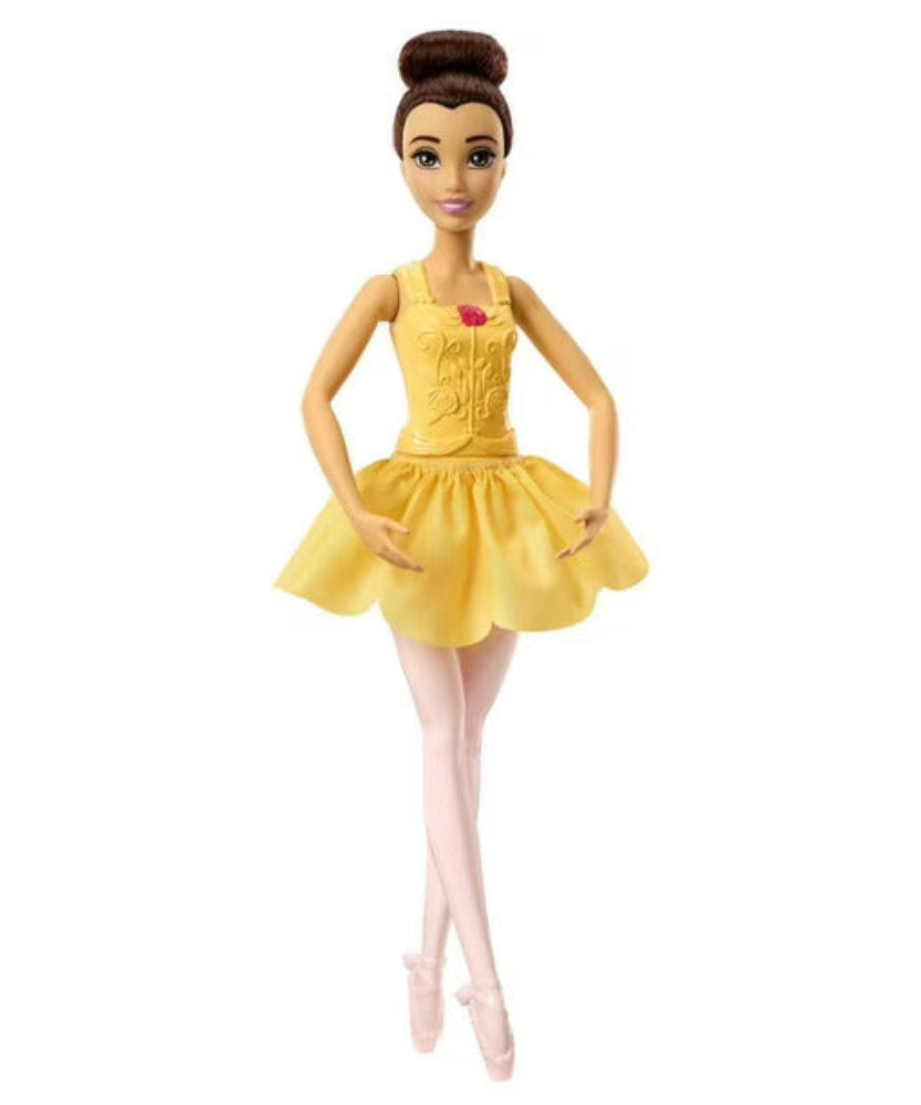 Disney Princess Ballerina Belle Doll – Posable Arms & Legs, Scalloped Skirt & Ballet Bun for Dance-Themed Play | 3+ Years