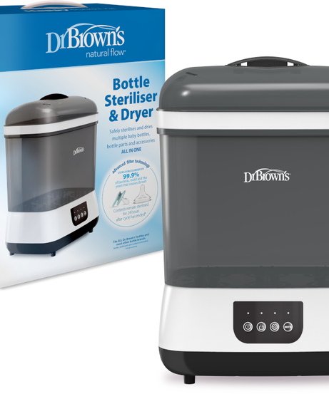 Dr Brown's Natural Flow Electric Bottle Sterilizer & Dryer with HEPA Air filter - MINIMEE KIDS
