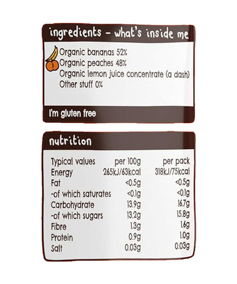 Ella’s Kitchen Organic Peaches & Bananas – Super Smooth Puree for Babies 4-6 Months – 120g – No Added Sugar, Salt, or Water – Naturally Sweet & Gluten-Free – Fully Recyclable - MINIMEE KIDS