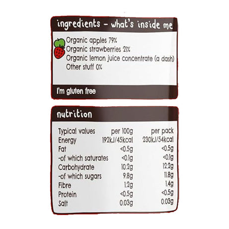 Ella’s Kitchen Organic Strawberries & Apples – Super Smooth Organic Puree for Babies 4+ Months – 120g Pouch – No Added Sugar, Salt, or Water – Naturally Sweet & Gluten-Free
