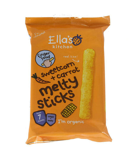 Ella's Kitchen Sweet Corn + Carrot Melty Sticks From 7+ Months - 16g