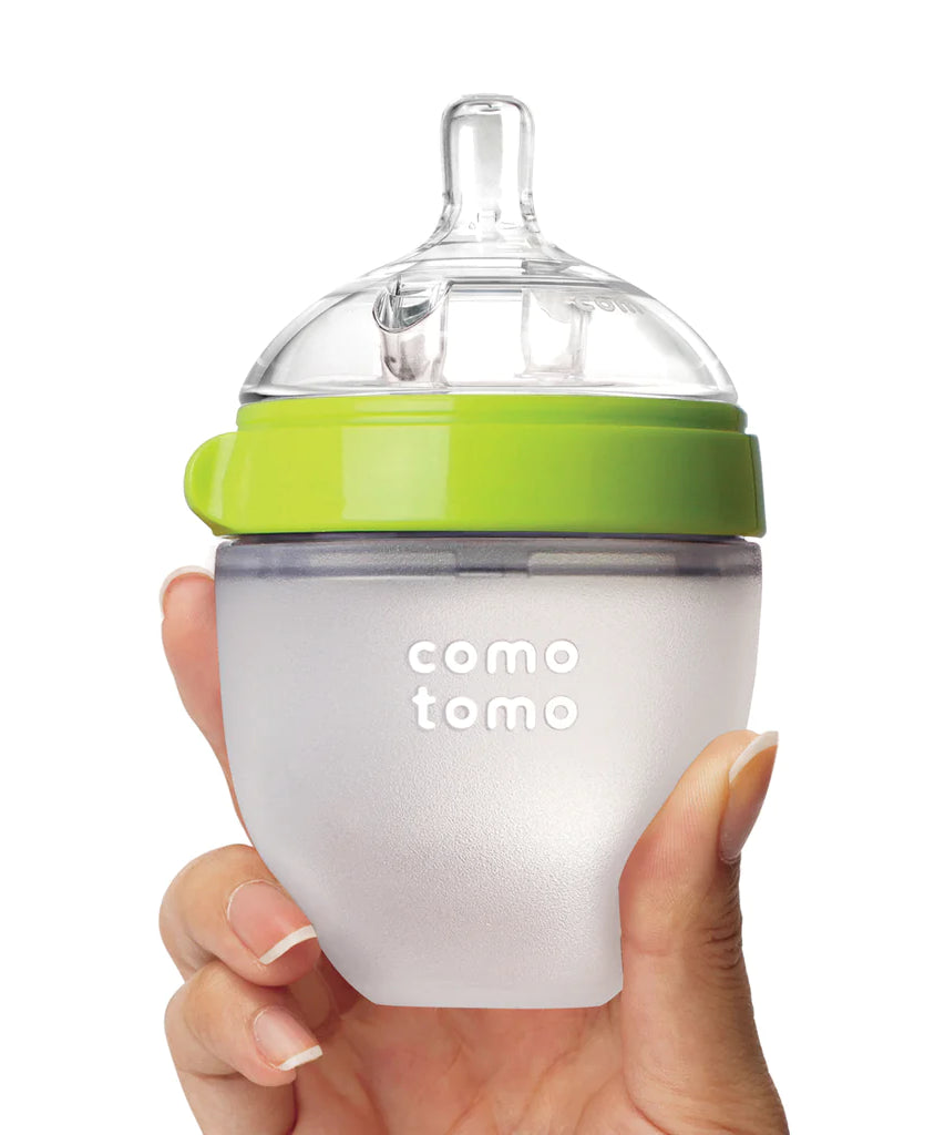 Comotomo Soft Hygienic Silicone Baby Feeding Bottle for 3+ Months - 150ml | 1 Hole Slow Flow - MINIMEE KIDS