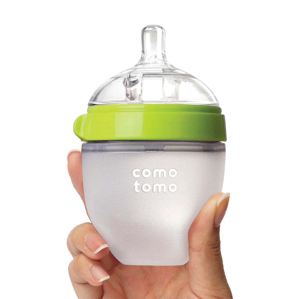 Comotomo Soft Hygienic Silicone Baby Feeding Bottle for 3+ Months - 150ml | 1 Hole Slow Flow - MINIMEE KIDS