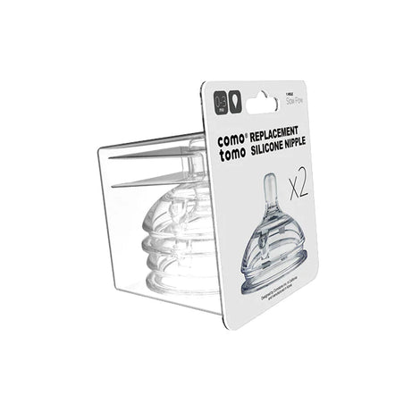 Comotomo Replacement Silicone Nipple with 2 Holes Medium Flow for 3-6 Months - Pack of 2 Teats - MINIMEE KIDS