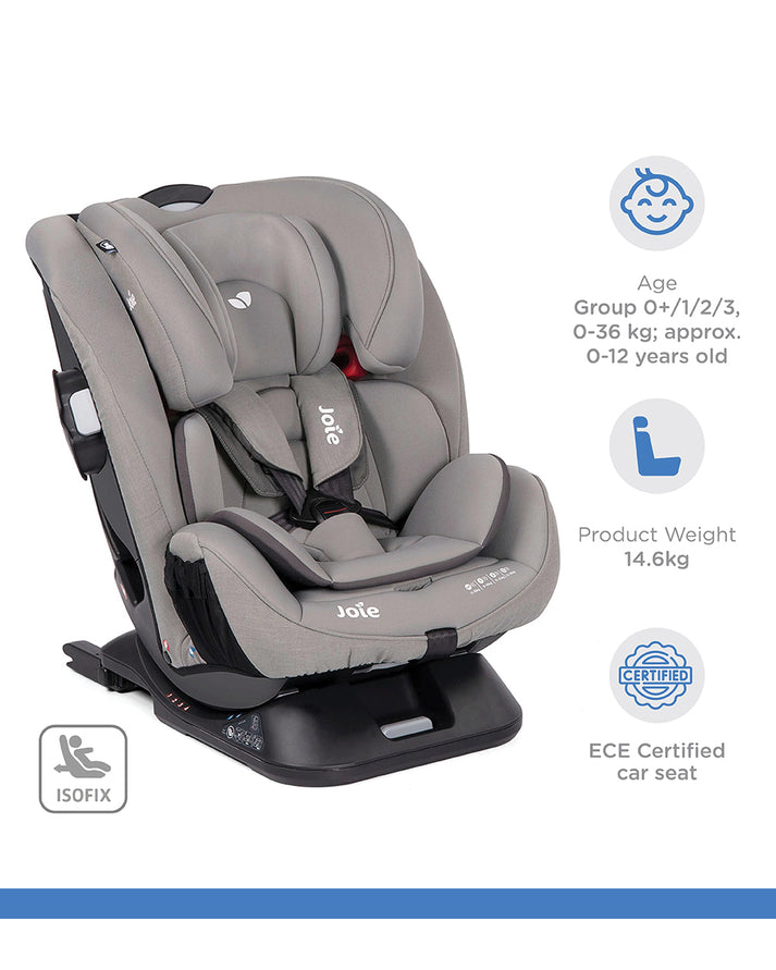 Joie Every Stage FX 4-in-1 Car Seat - From Birth to 12 Years (Up to 36 Kg) - Grey Flannel - MINIMEE KIDS