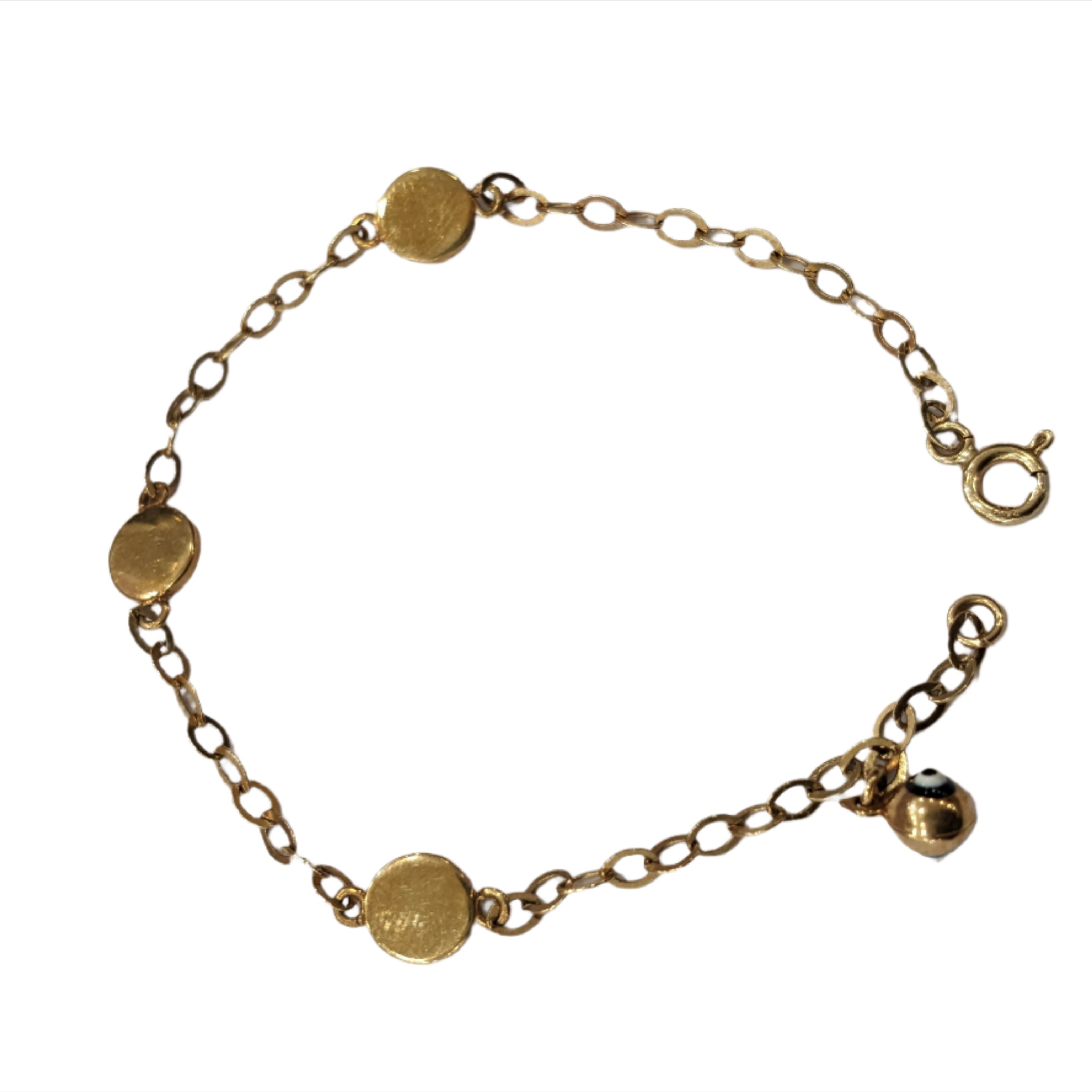 Evil Eye Protective & Stylish Bracelet for Kids - 18k Gold