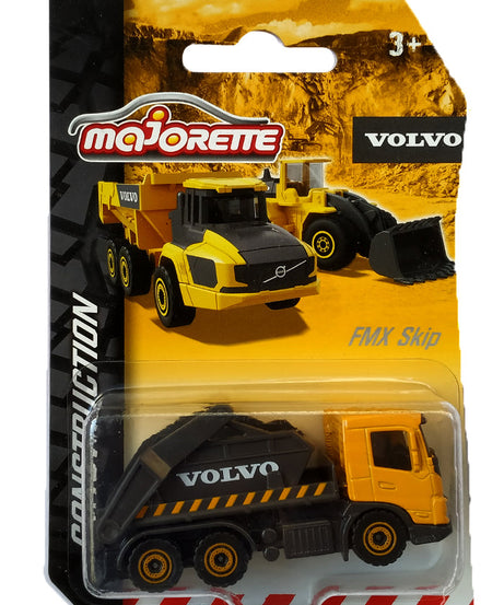 Majorette Volvo Construction Series (6 Assorted Models), Officially Licensed Die-Cast Metal Toy Vehicles with Moving Parts, for Kids and Collectors Aged 3+ - MINIMEE KIDS