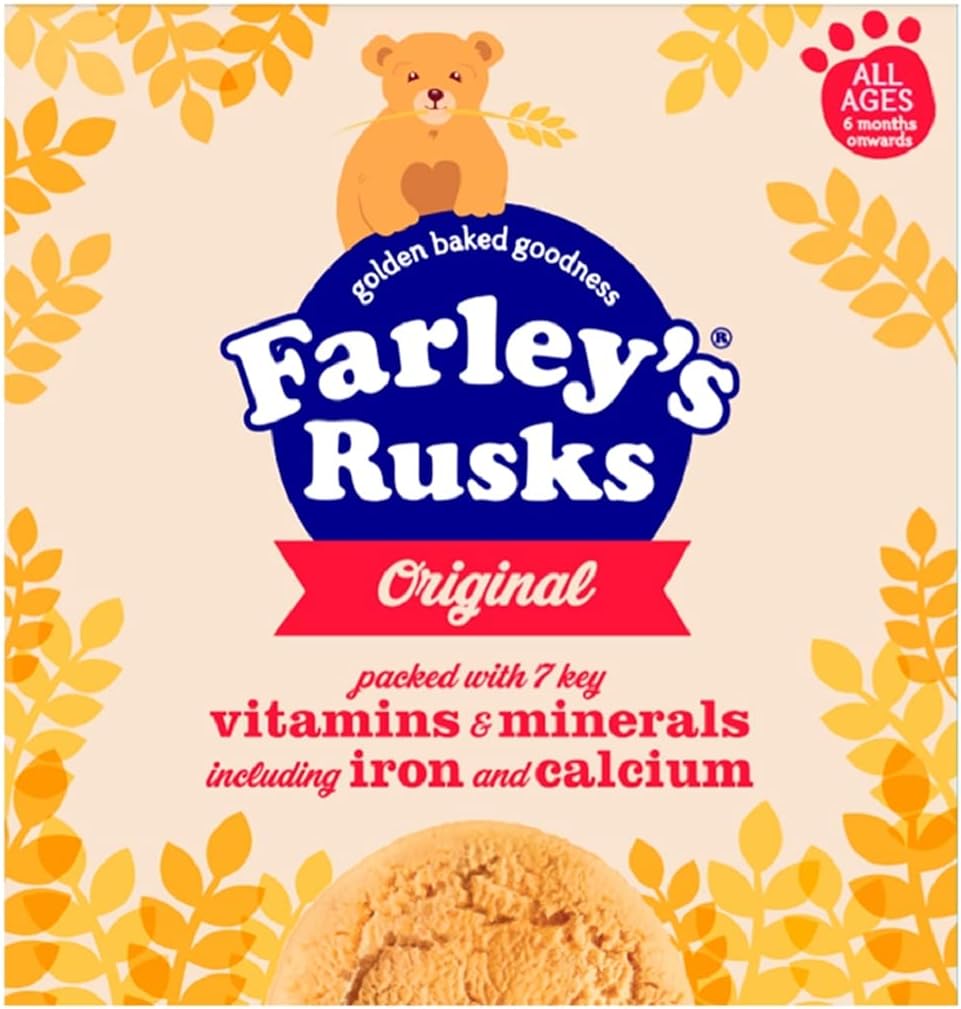 Heinz Farley's Rusks Original for All Kids from 6 Months Onwards - 300g | Super Tasty & Nutritious Baby Snack