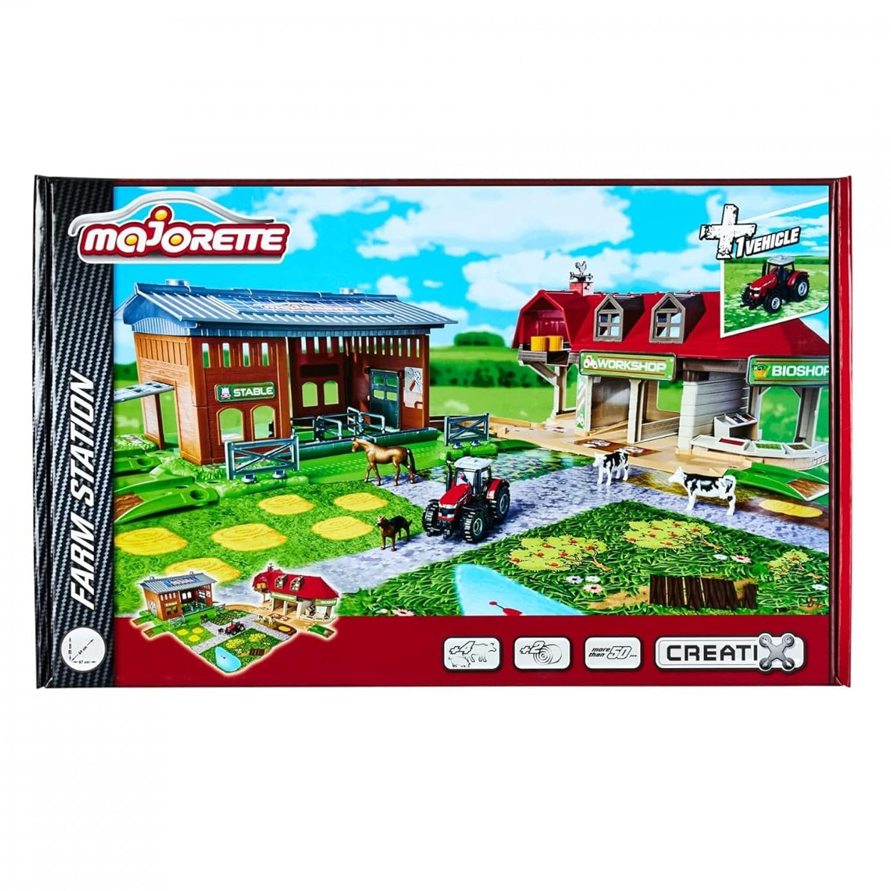 Majorette Creatix Farm Feature-Packed Toy Farm Set With Barn, Tractor, Animals & Accessories for Kids Aged 5+ | Multicolor