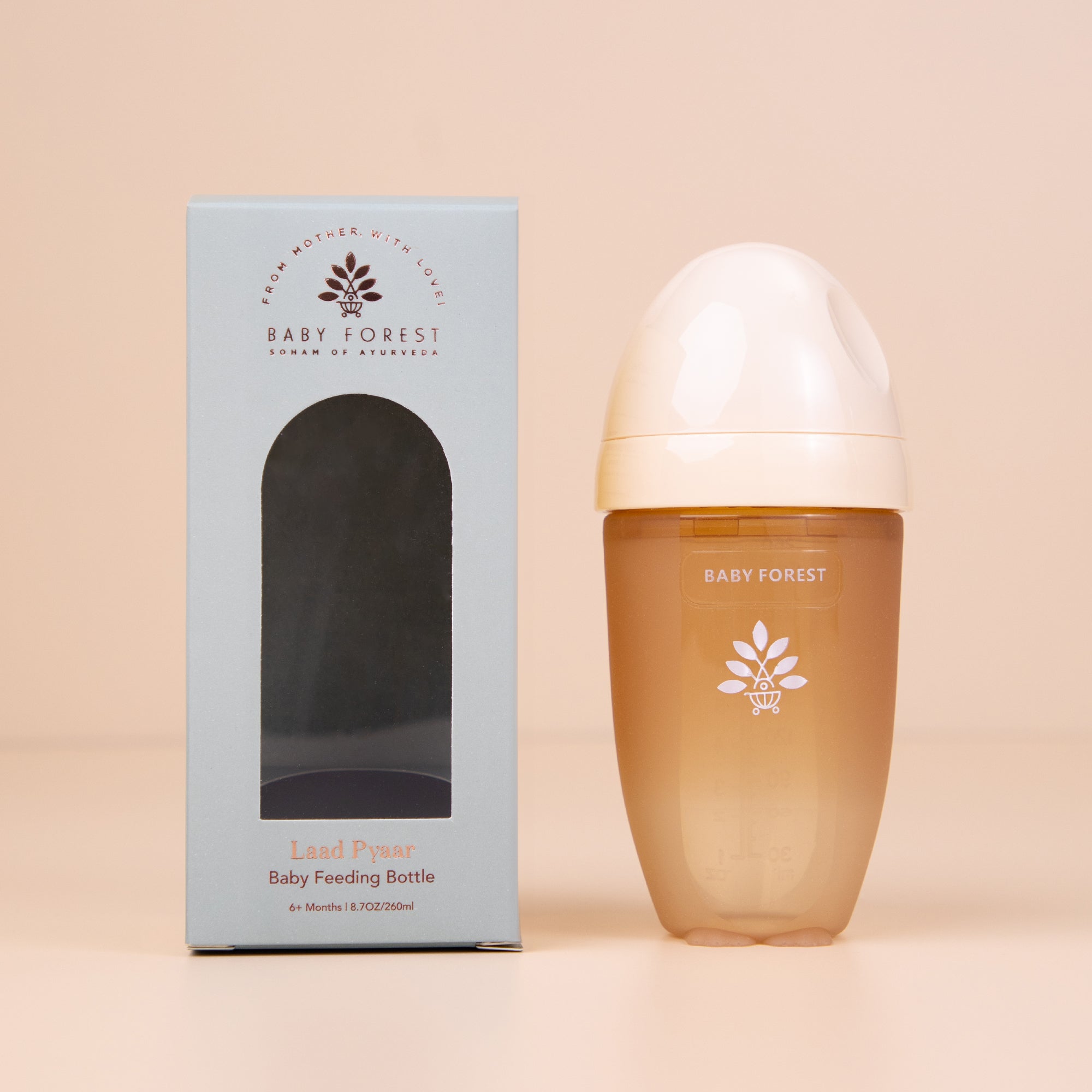 Baby Forest Laad Pyaar Baby Feeding Bottles – Wide Neck, Anti-Colic, Heat Resistant, and Breastfeeding-Friendly (150ml & 260ml)