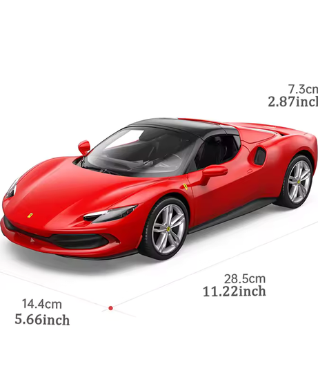 RASTAR 1:16 Ferrari 296 GTS RC Car – Officially Licensed Remote Control Ferrari Toy with 2.4GHz Controller, LED Headlights & Realistic Styling – Perfect Gift for Kids & Collectors - MINIMEE KIDS