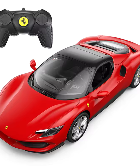 RASTAR 1:16 Ferrari 296 GTS RC Car – Officially Licensed Remote Control Ferrari Toy with 2.4GHz Controller, LED Headlights & Realistic Styling – Perfect Gift for Kids & Collectors - MINIMEE KIDS