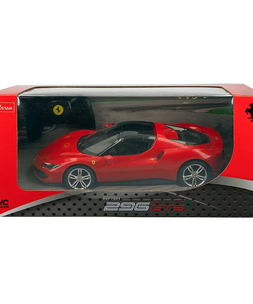 RASTAR 1:16 Ferrari 296 GTS RC Car – Officially Licensed Remote Control Ferrari Toy with 2.4GHz Controller, LED Headlights & Realistic Styling – Perfect Gift for Kids & Collectors - MINIMEE KIDS