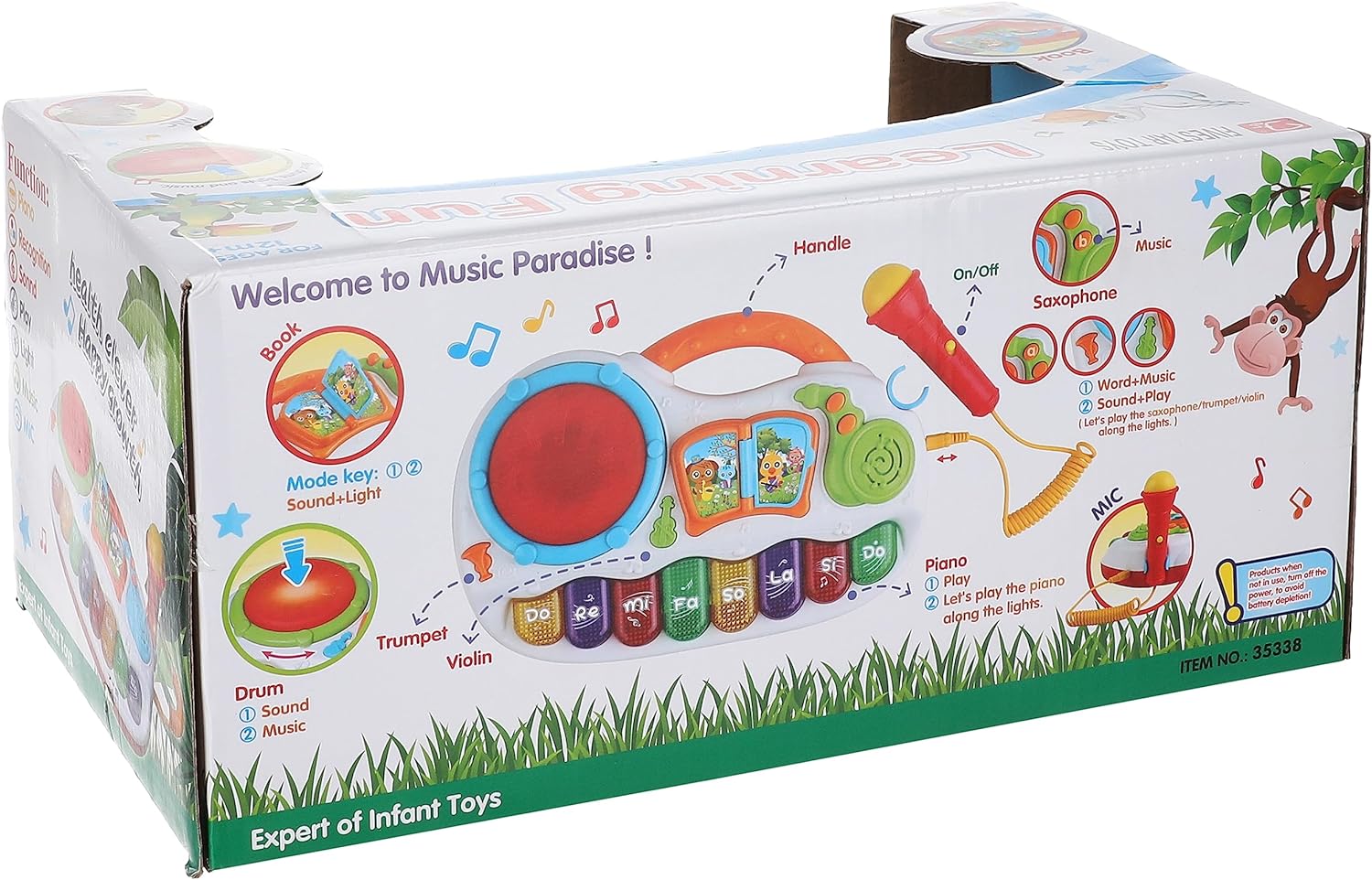 FiveStar Learning Fun Music Piano with Music and Lights for Kids
