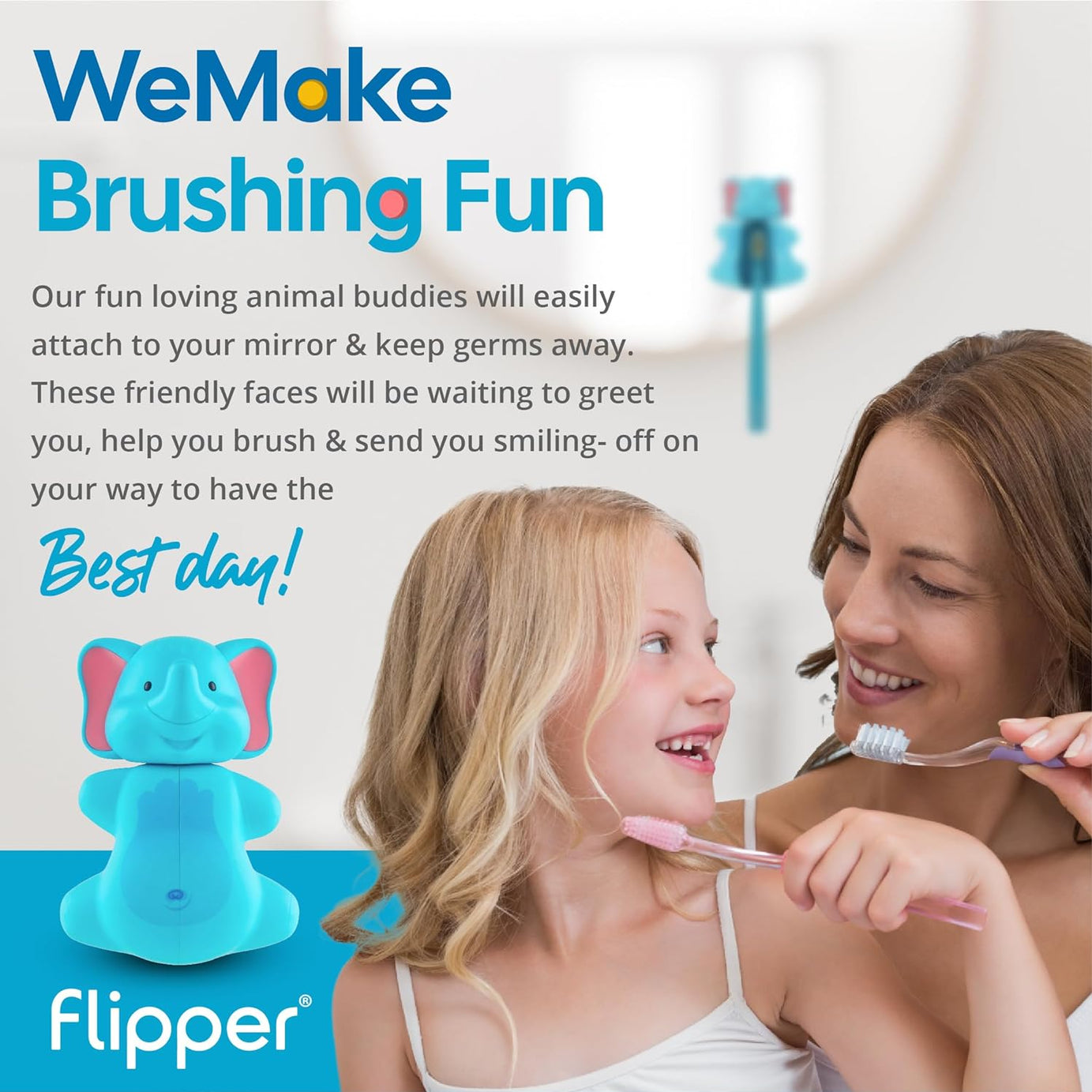 Flipper Fun Animal ToothBrush & Toothbrush Cover Set - Dog