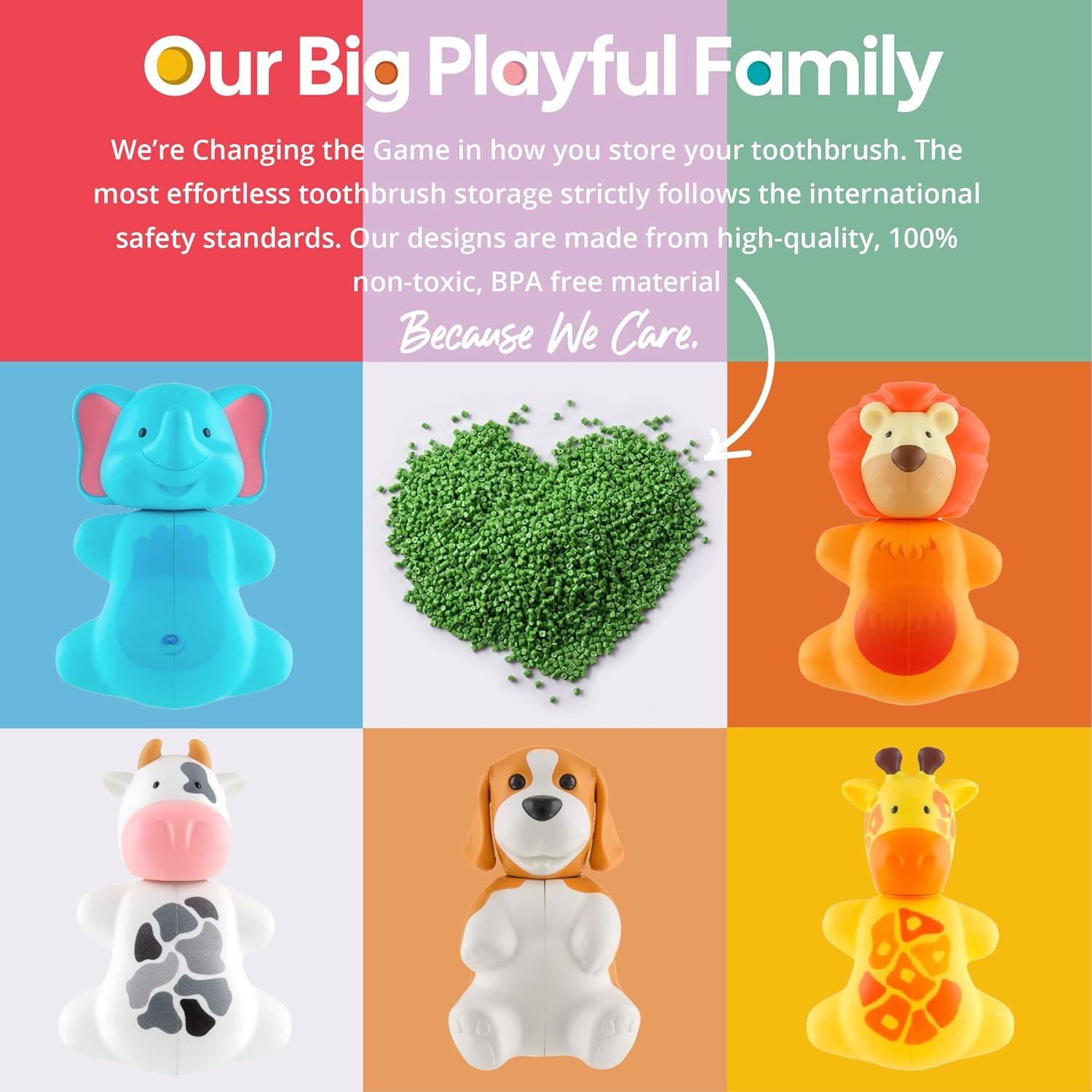 Flipper Fun Animal ToothBrush & Toothbrush Cover Set - Dog