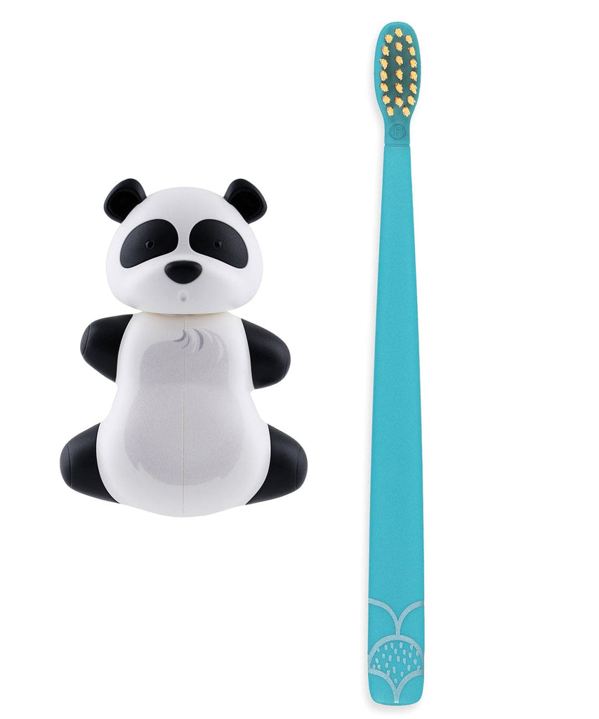 Flipper Fun Animal ToothBrush & Toothbrush Cover Set - Panda