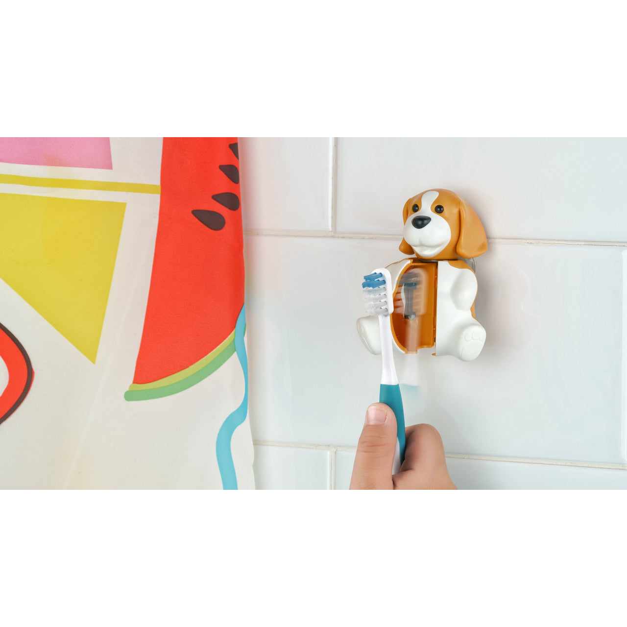 Flipper Fun Animal ToothBrush & Toothbrush Cover Set - Dog