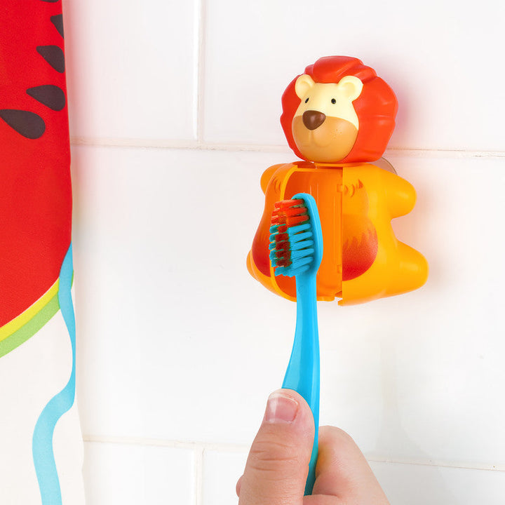 Flipper Fun Animal ToothBrush & Toothbrush Cover Set - Lion