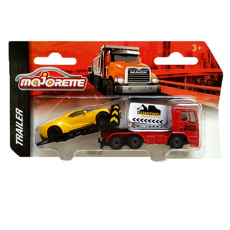 Majorette Trailer Series Die-Cast Vehicle Set - 6 Variants | Realistic Trailer Transporter Toys | High-Quality Metal & Plastic Construction