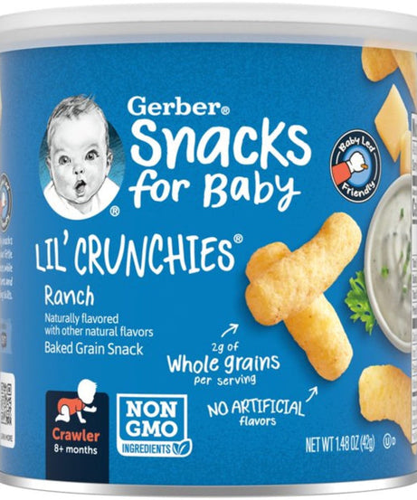 Gerber Lil' Crunchies Ranch Snacks for Babies 8+ Months - 42g - MINIMEE KIDS