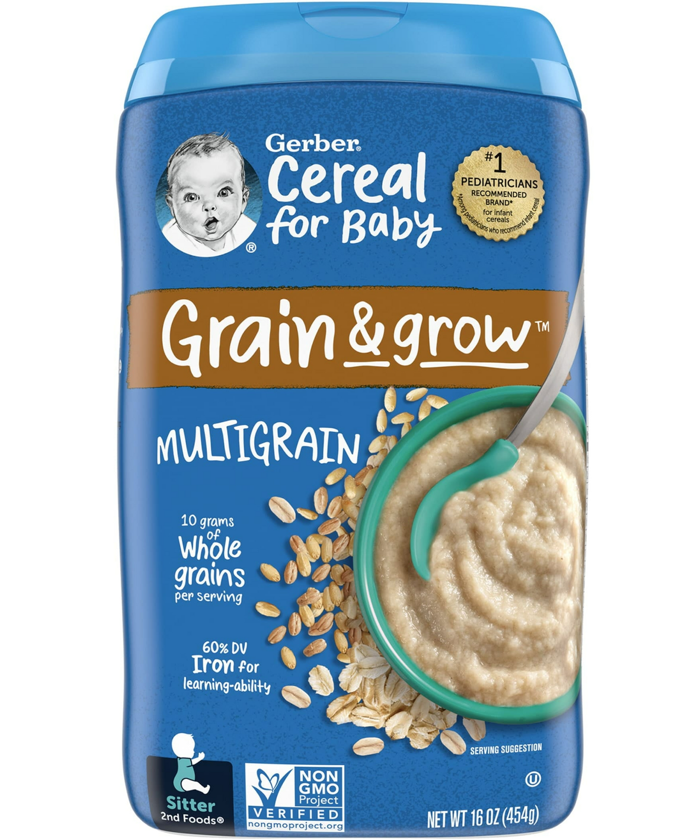 Gerber Grain & Grow Multigrain Cereal for Baby Sitter 2nd Foods - 454g - MINIMEE KIDS