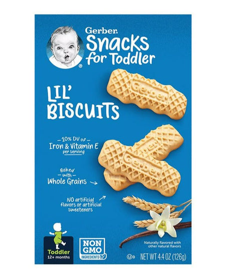 Gerber Lil' Biscuits - Snacks for Toddler 12 Months & Above - 126g - MINIMEE KIDS