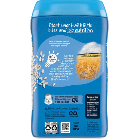 Gerber Rice Cereal for Baby 1st Foods Supported Sitter - 16oz/454g | Single Grain Cereal