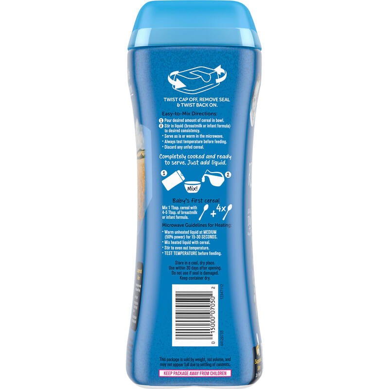 Gerber Rice Cereal for Baby 1st Foods Supported Sitter - 16oz/454g | Single Grain Cereal