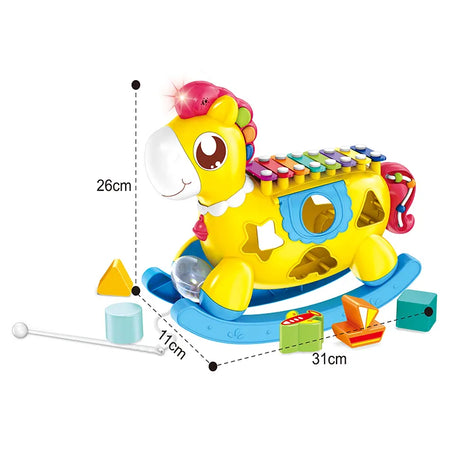 Huanger Musical Piano - Pony Tail Horse Piano Toy for Kids 18 Months and Above - MINIMEE KIDS