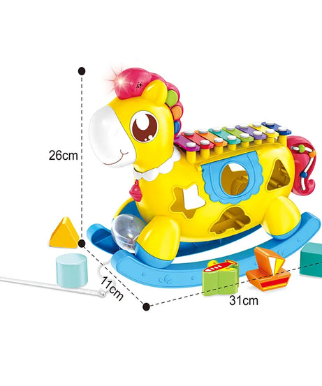 Huanger Musical Piano - Pony Tail Horse Piano Toy for Kids 18 Months and Above - MINIMEE KIDS