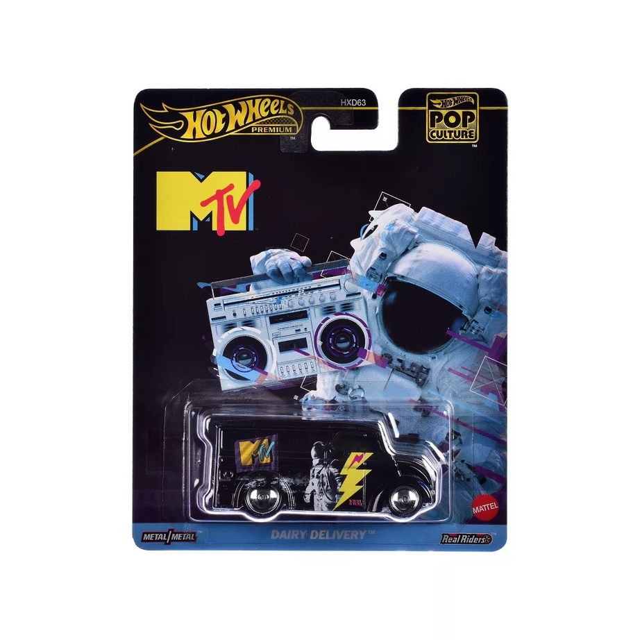 Hot Wheels Premium Pop Culture MTV Dairy Delivery | Metal/Metal Real Riders | 1:64 Scale Collectible | Minimee Kids India