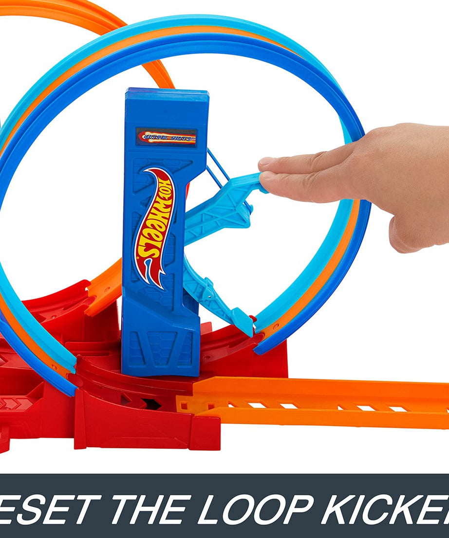 Hot Wheels Ultra Hots Loop Madness Track Set With 3 Loops And 1 Hot Wheels Car For 4+ Years