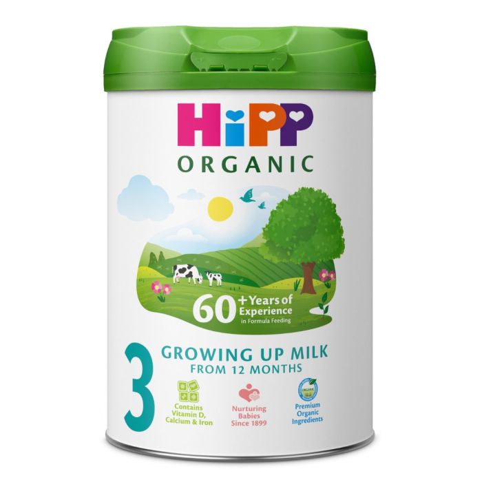 HiPP Organic 3 Growing Up Baby Milk Powder - 800g | Organic Toddler Milk from 12 Months Onwards | Nutritionally Tailored Formula with DHA & Essential Vitamins | Get 10% OFF on Pack Of 2,3&4