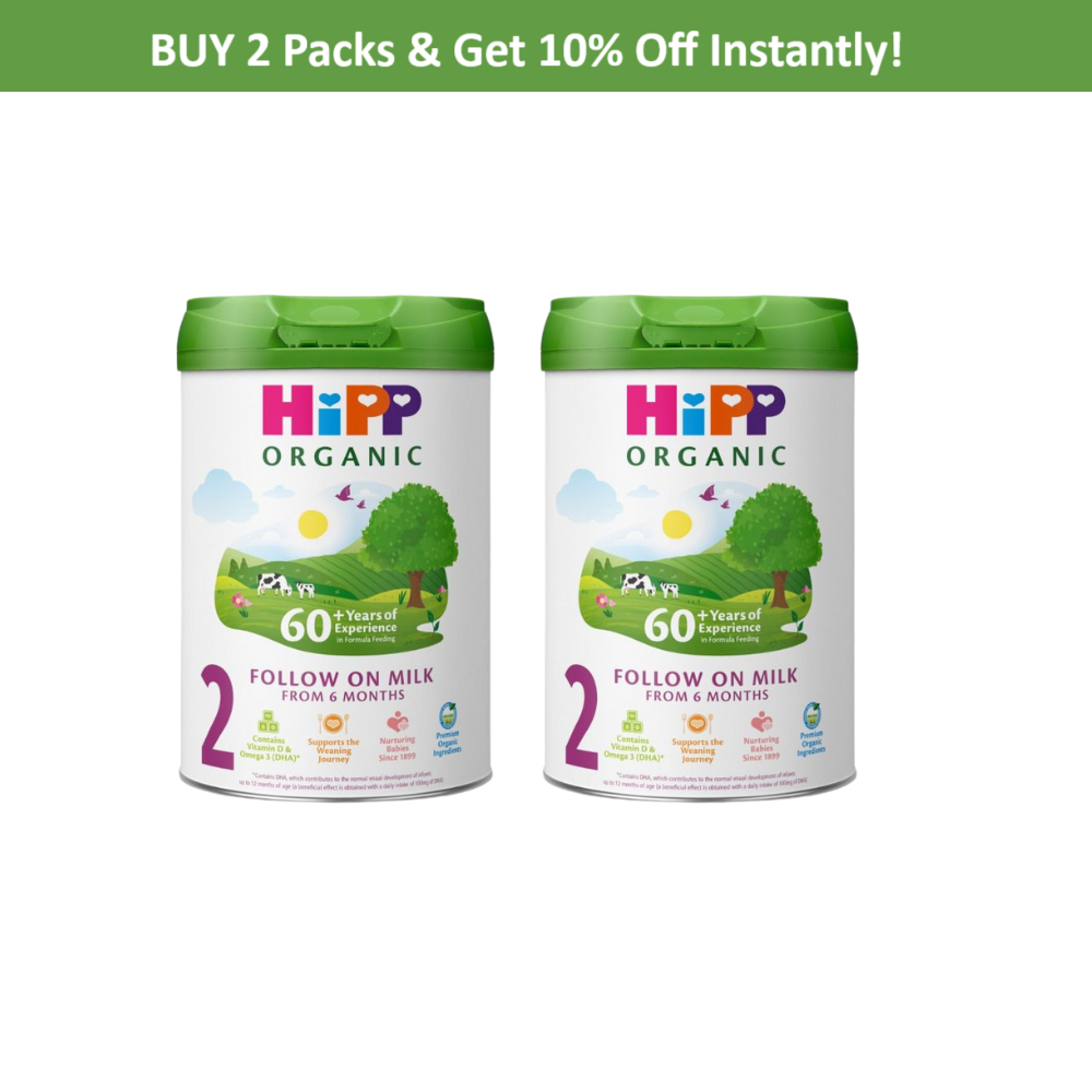 HiPP Organic 2 Follow on Baby Milk Powder from 6 Months (800g) – Nutritionally Tailored with Over 60 Years of Expertise in Organic Baby Formula | New Eco-Friendly Packaging with Smart Design | Made in Germany - MINIMEE KIDS