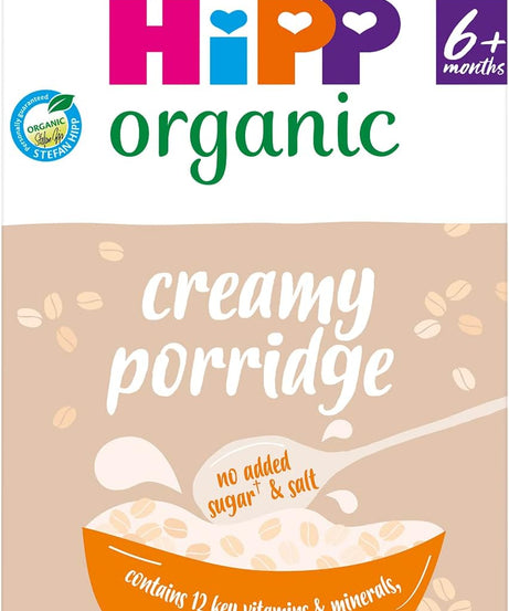 HiPP Organic Creamy Porridge for Babies 6 Months & Above | Smooth and Nutritious Baby Cereal | 160g - MINIMEE KIDS