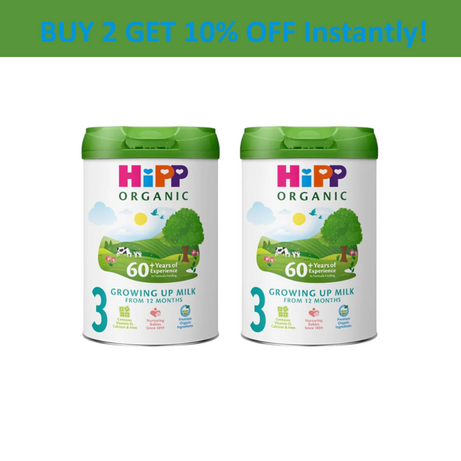 HiPP Organic 3 Growing Up Baby Milk Powder - 800g | Organic Toddler Milk from 12 Months Onwards | Nutritionally Tailored Formula with DHA & Essential Vitamins | Get 10% OFF on Pack Of 2,3&4