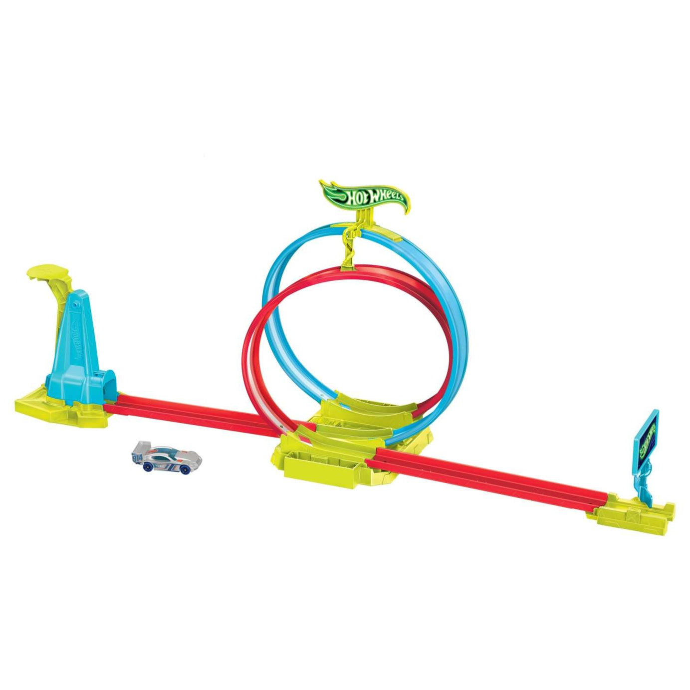 Hot Wheels Neon Speeders Laser Stunt Slamway Track Set | Stunt & Race with Double Inverted Loops, Neon-Themed Billboard & Easy Storage | Includes 1 Hot Wheels 1:64 Scale Car | 4+ Years html Copy Edit