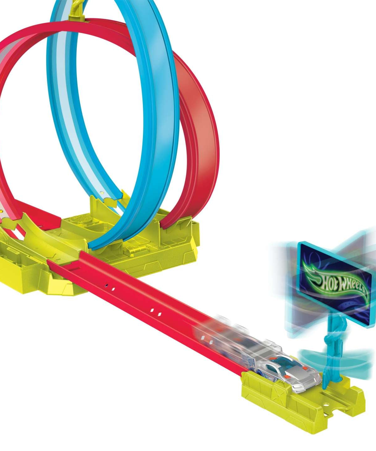 Hot Wheels Neon Speeders Laser Stunt Slamway Track Set | Stunt & Race with Double Inverted Loops, Neon-Themed Billboard & Easy Storage | Includes 1 Hot Wheels 1:64 Scale Car | 4+ Years html Copy Edit