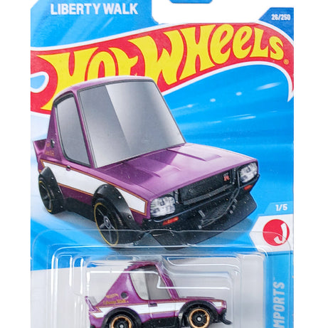 Hot Wheels Nissan Skyline 2000GT-R LBWK (26/250), HW J-Imports Series (1/5), Liberty Walk Custom, 1:64 Scale Die-Cast for Kids & Collectors Aged 3+(Blister packaging damaged at hanging position remaining all at good condition)