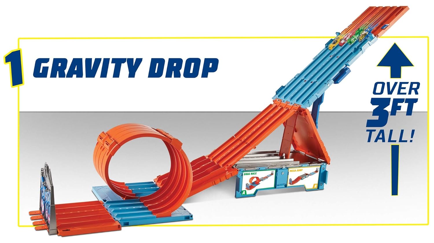Hot Wheels Action Race Crate Unassembled 3-in-1 Track Playset for Ages 6+ Years