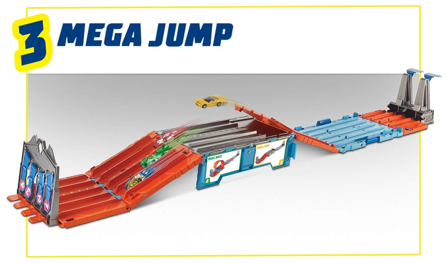 Hot Wheels Action Race Crate Unassembled 3-in-1 Track Playset for Ages 6+ Years